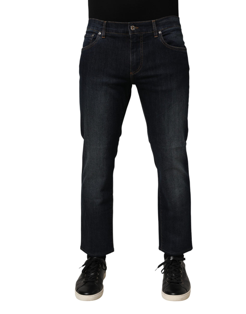 Dolce & Gabbana Men's Dark Blue Cotton Skinny Jeans