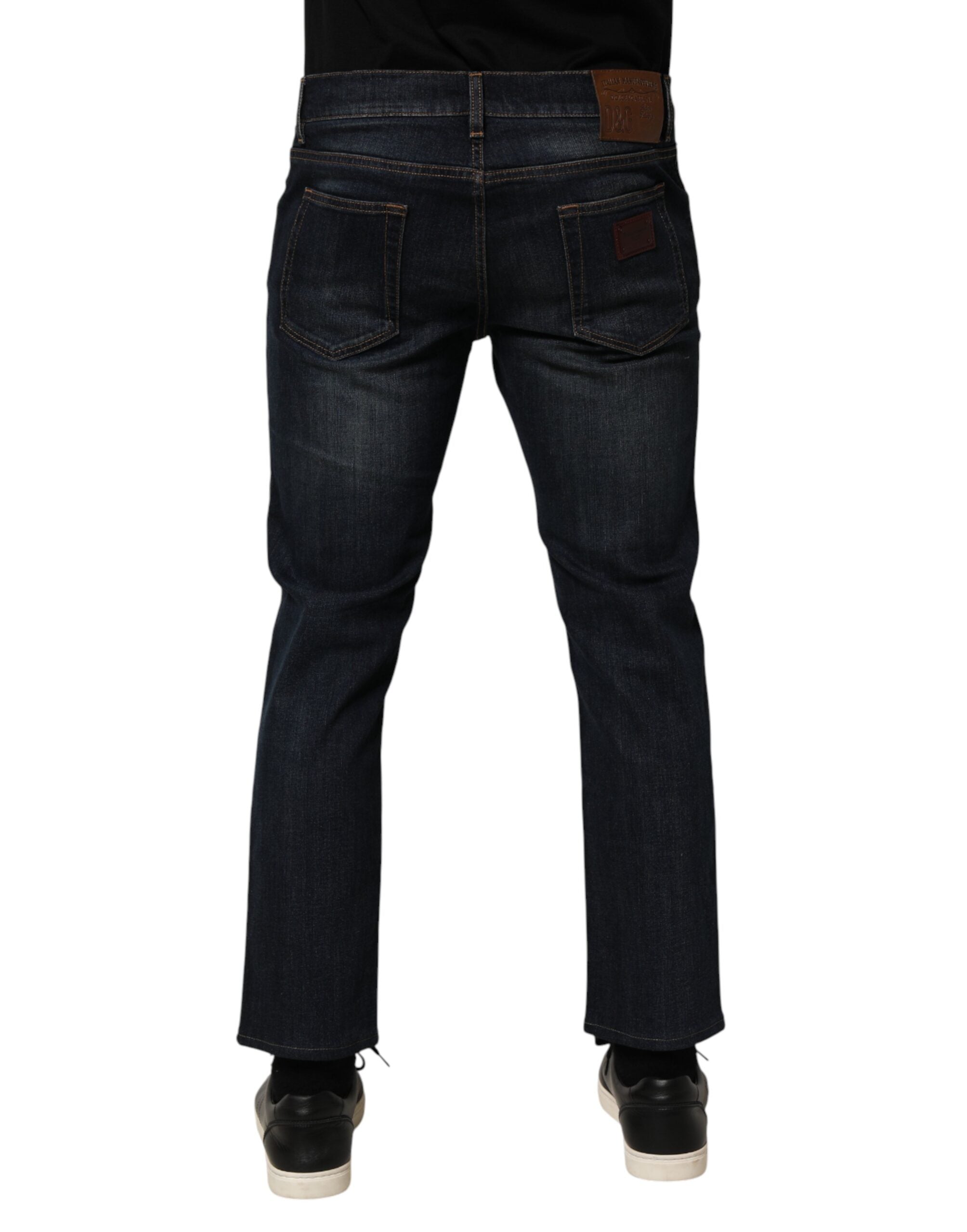 Dolce & Gabbana Men's Dark Blue Cotton Skinny Jeans