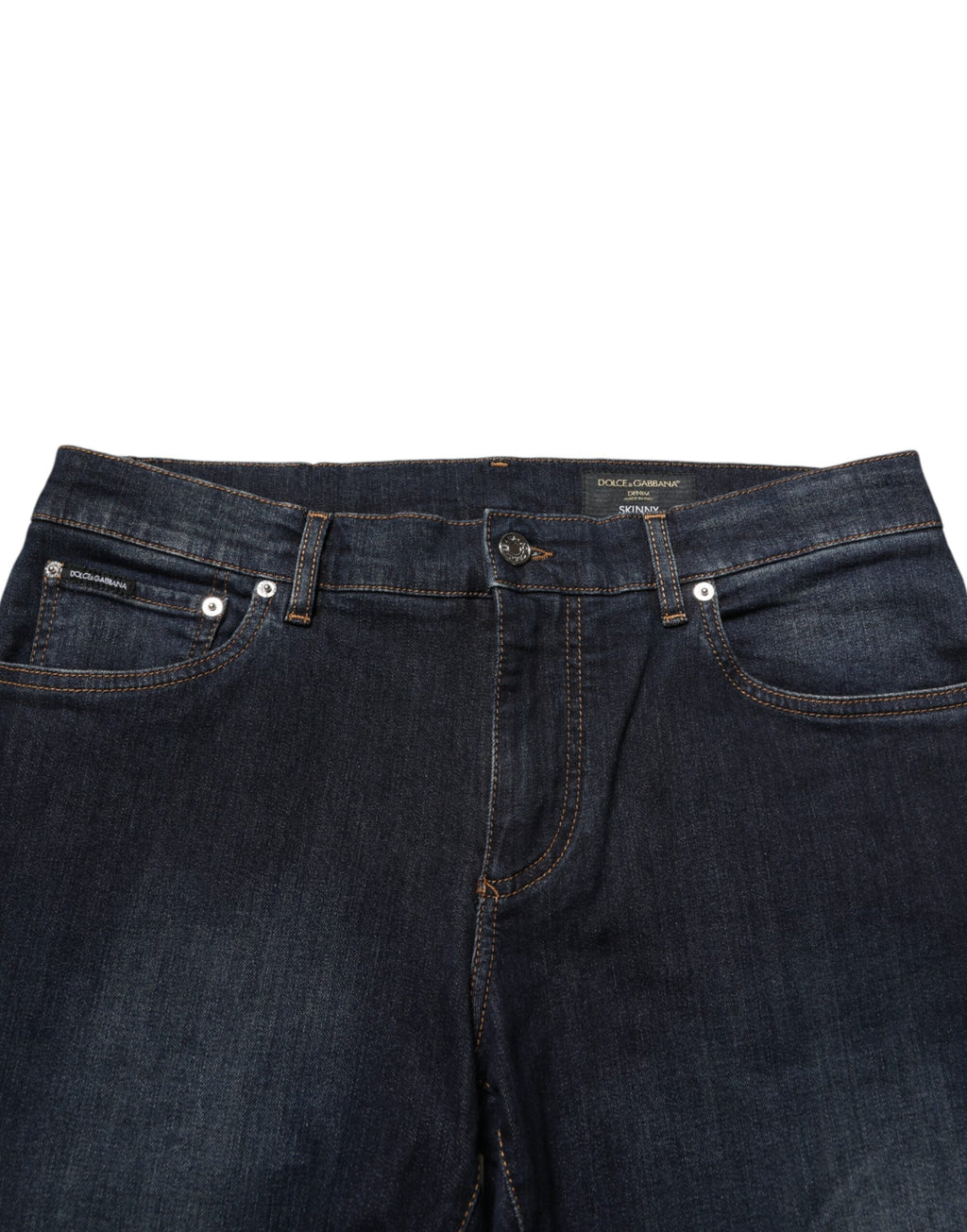Dolce & Gabbana Men's Dark Blue Cotton Skinny Jeans