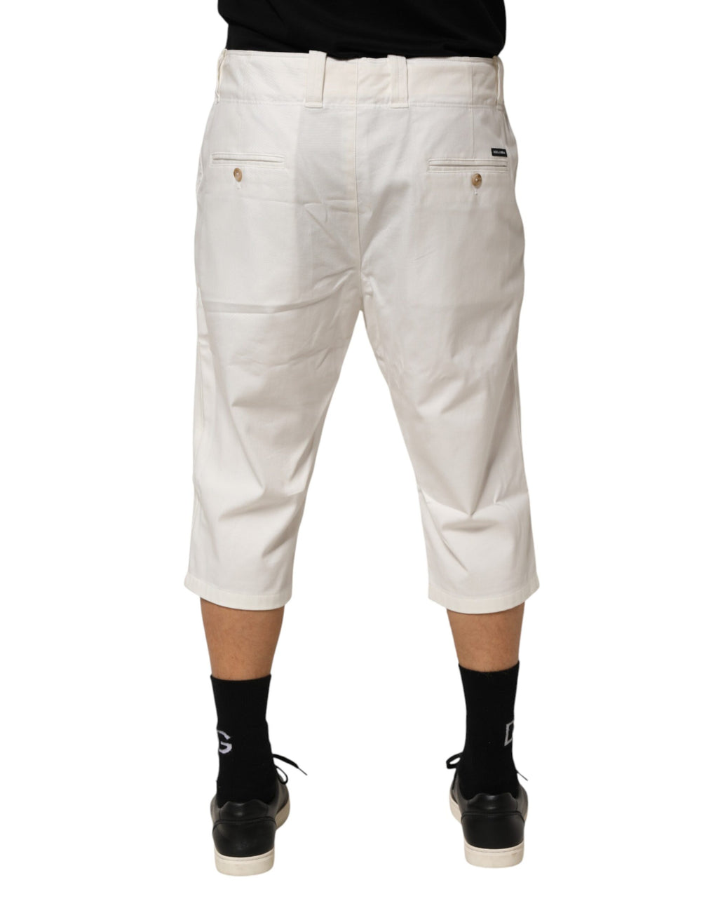 Dolce & Gabbana Weiße Baumwoll-Stretch-Crops