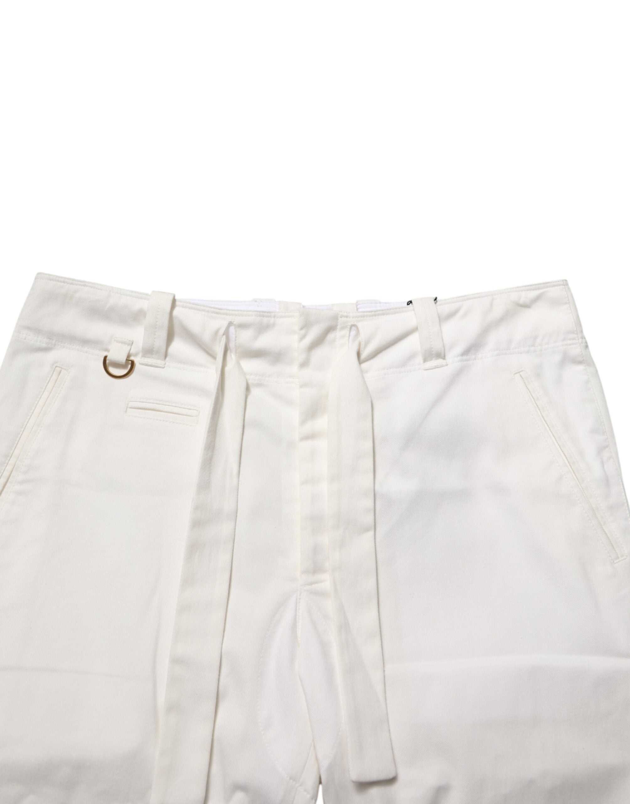 Dolce & Gabbana Weiße Baumwoll-Stretch-Crops