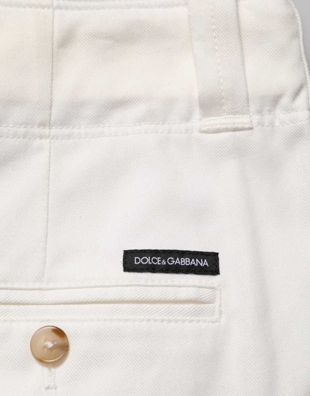 Dolce & Gabbana Weiße Baumwoll-Stretch-Crops