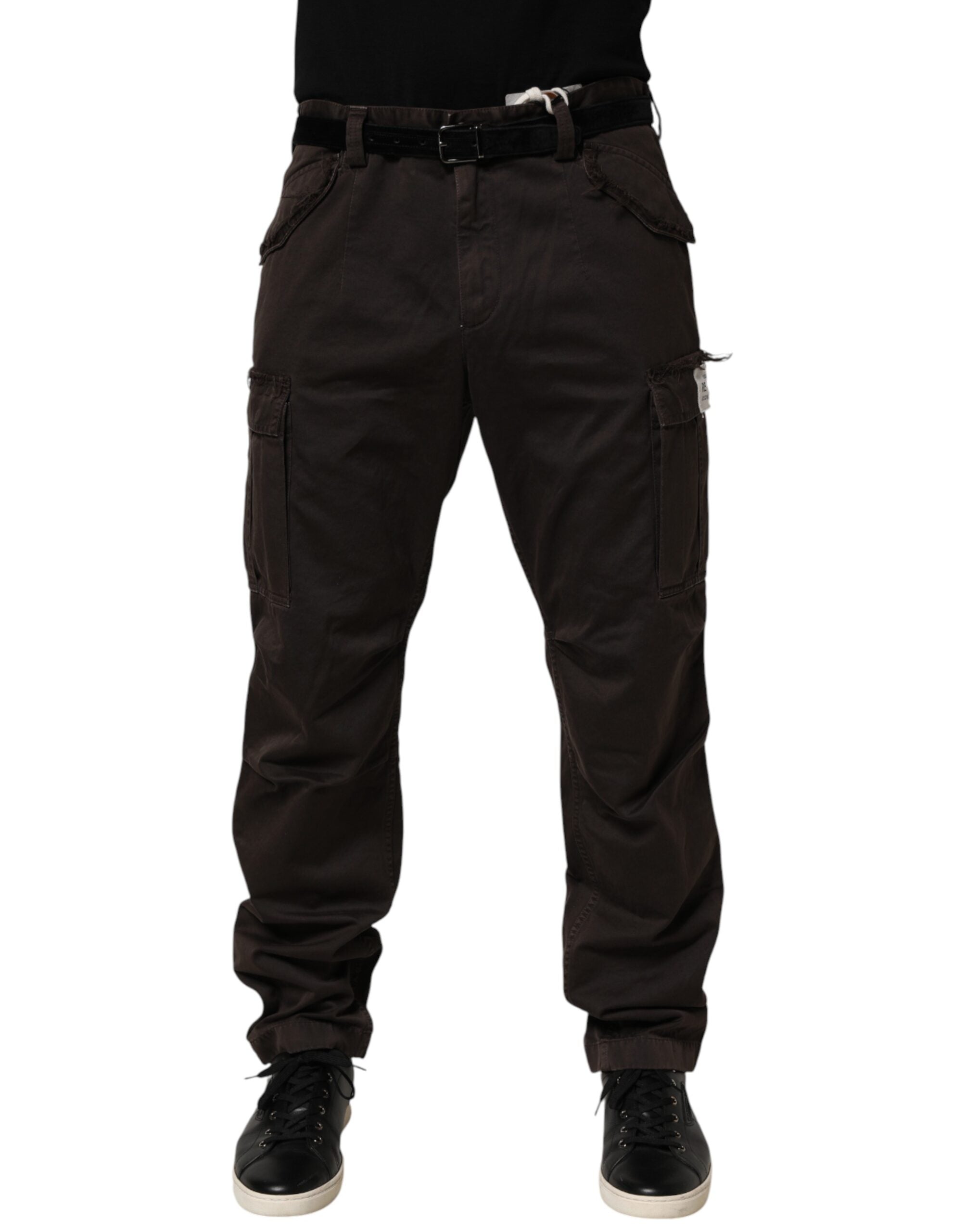 Dolce & Gabbana Braune Re-Edition Baumwoll-Cargo-Hose für Herren