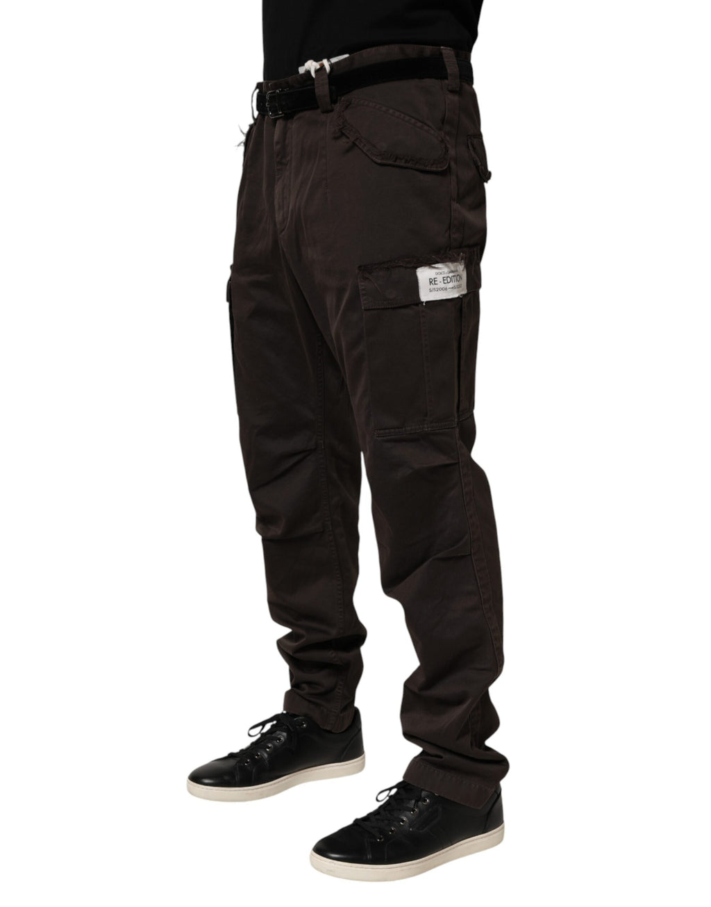 Dolce & Gabbana Braune Re-Edition Baumwoll-Cargo-Hose für Herren