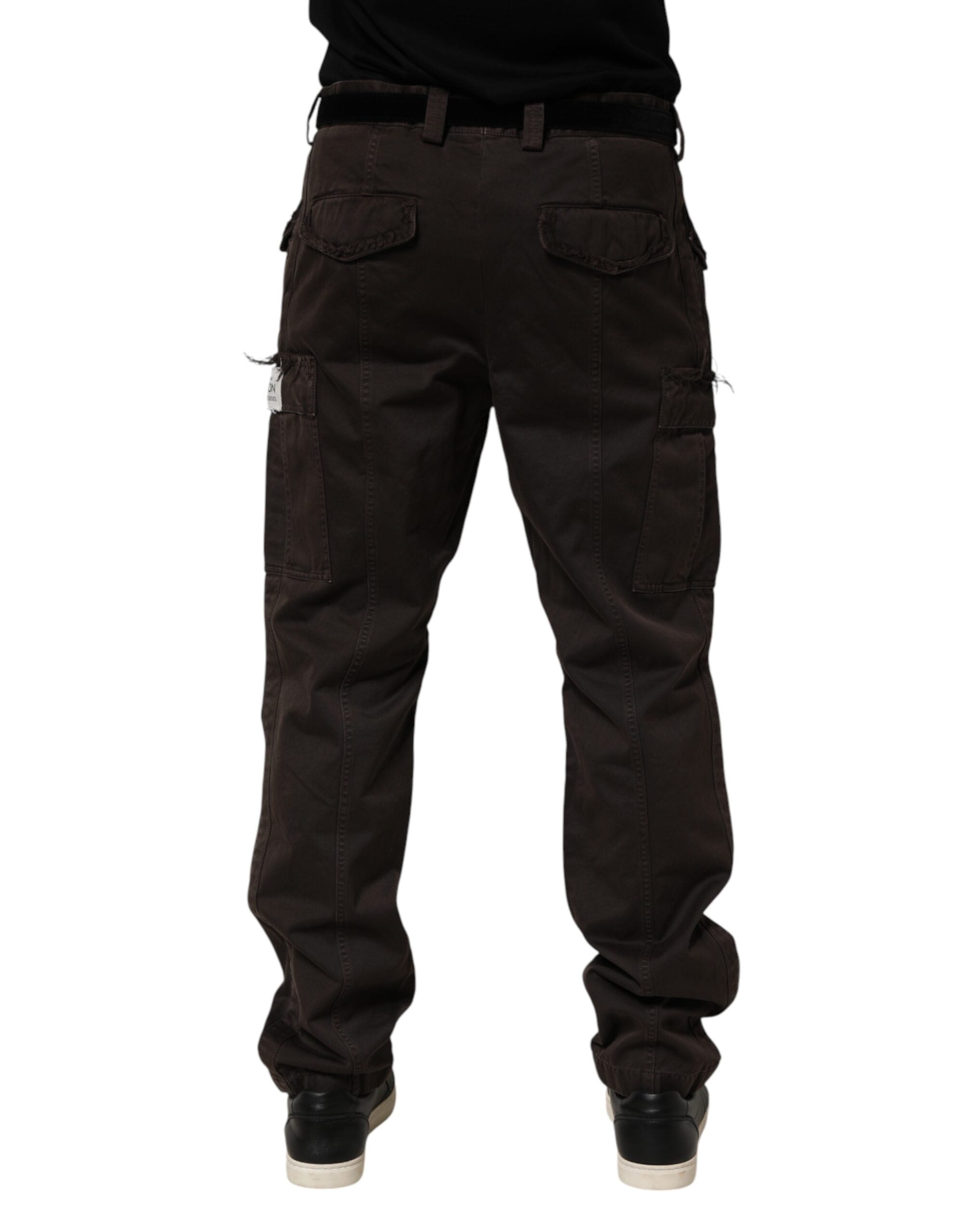 Dolce & Gabbana Braune Re-Edition Baumwoll-Cargo-Hose für Herren