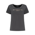 Freddy Schwarzes Baumwoll-T-Shirt für Damen