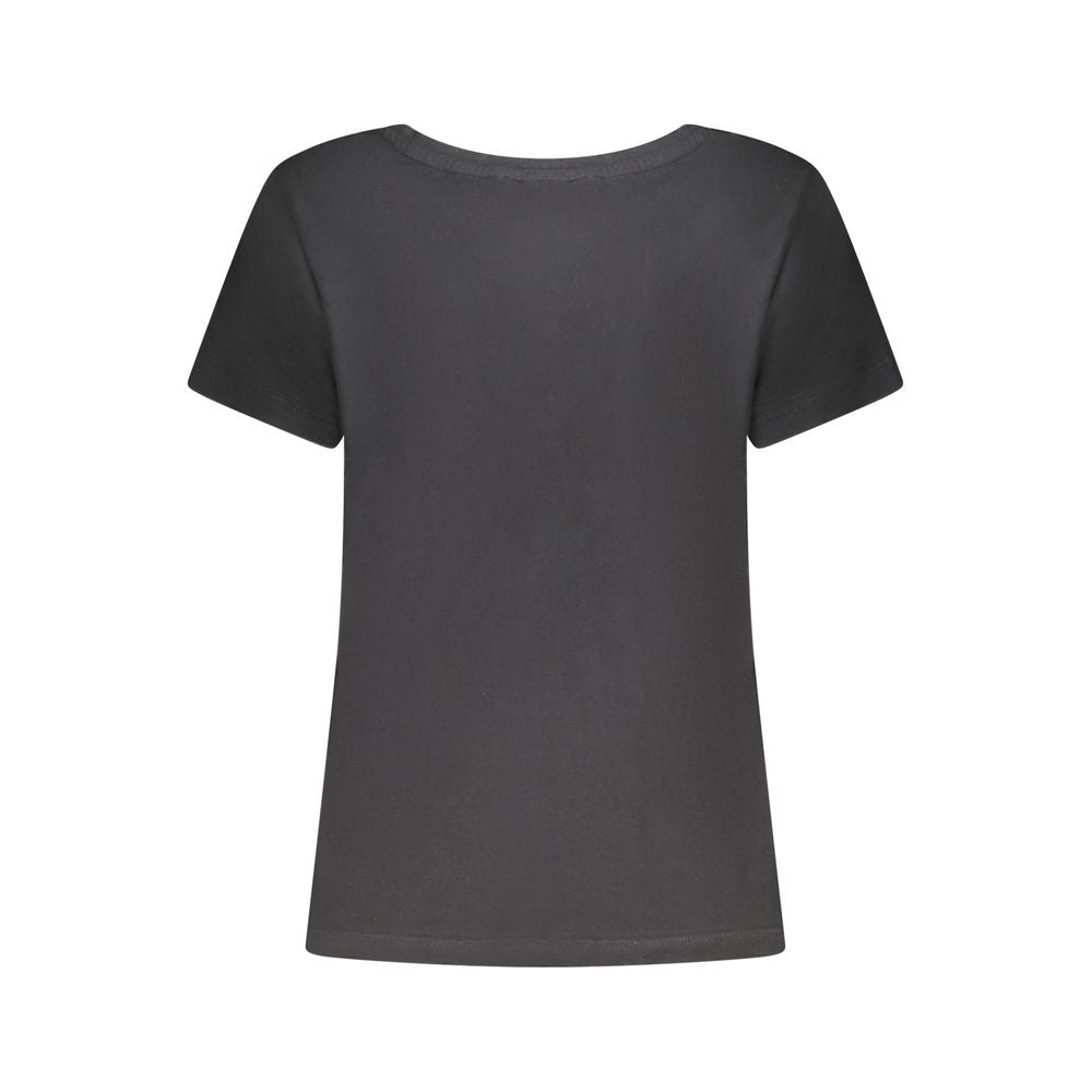 Freddy Schwarzes Baumwoll-T-Shirt für Damen