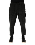 Dondup Schwarze Herren-Cordhose mit mittelhohem Bund und verkürzter Länge