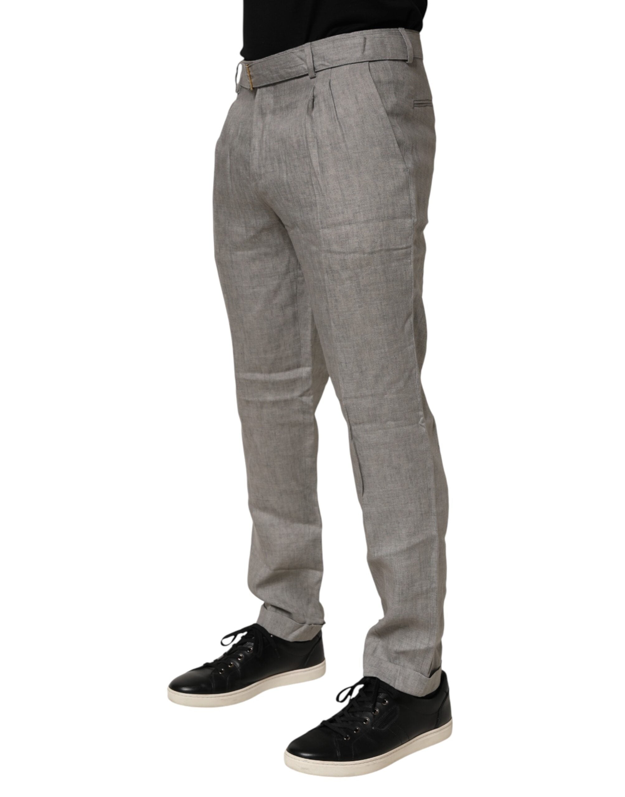 Briglia 1949 Graue Herren-Anzugshose mit mittlerer Bundhöhe und schmaler Passform