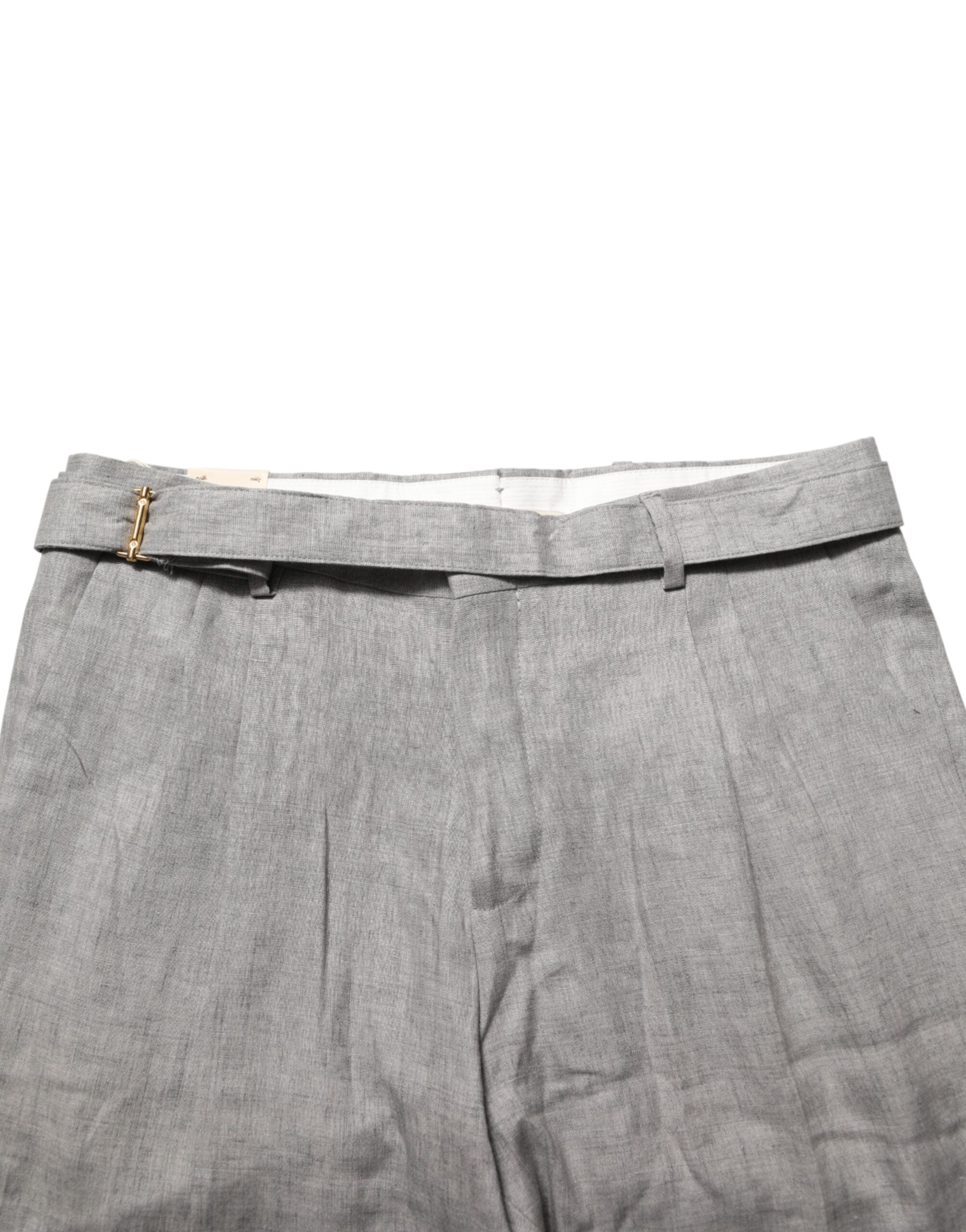 Briglia 1949 Graue Herren-Anzugshose mit mittlerer Bundhöhe und schmaler Passform