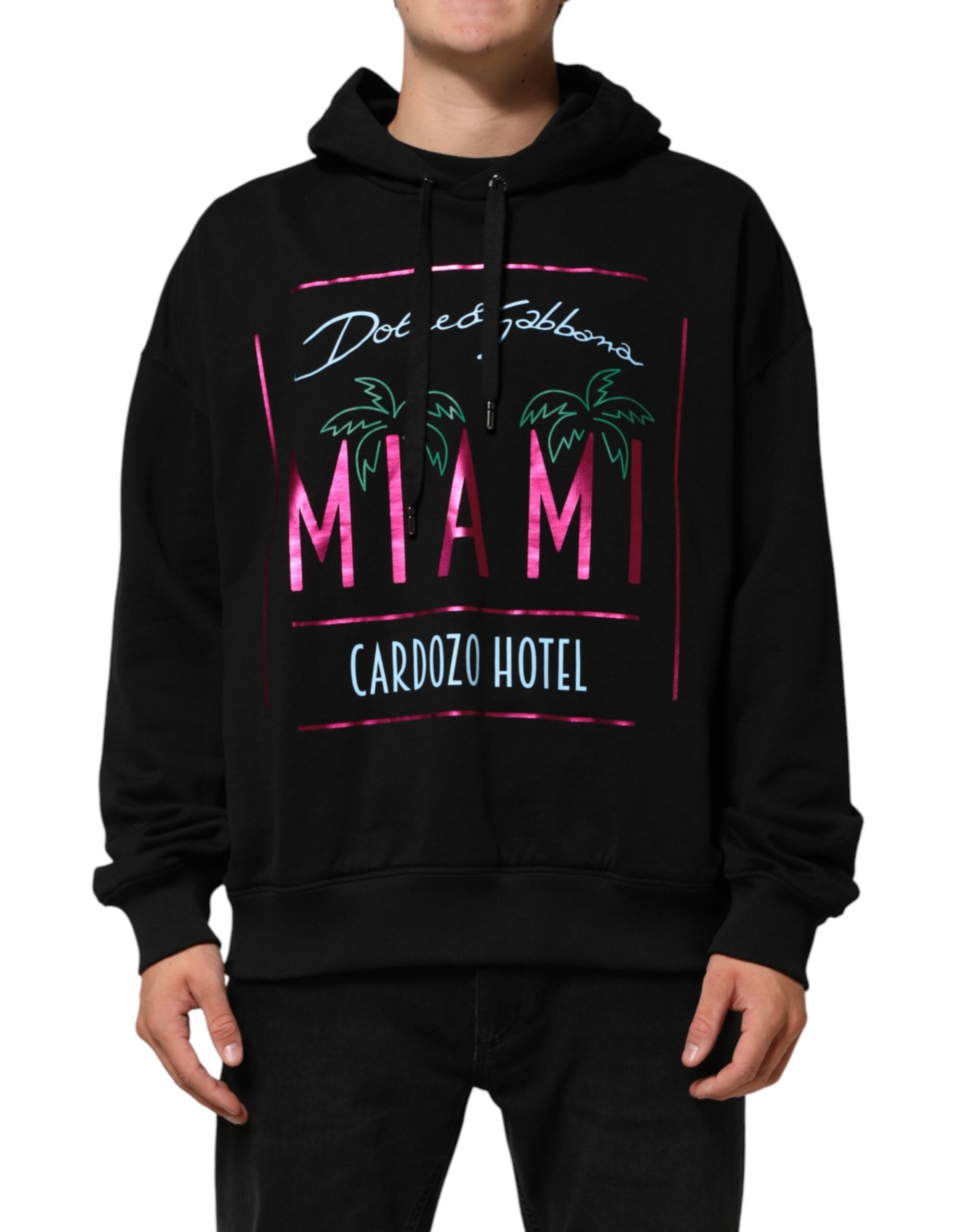 Dolce & Gabbana Men's Black Printed Hoodie
