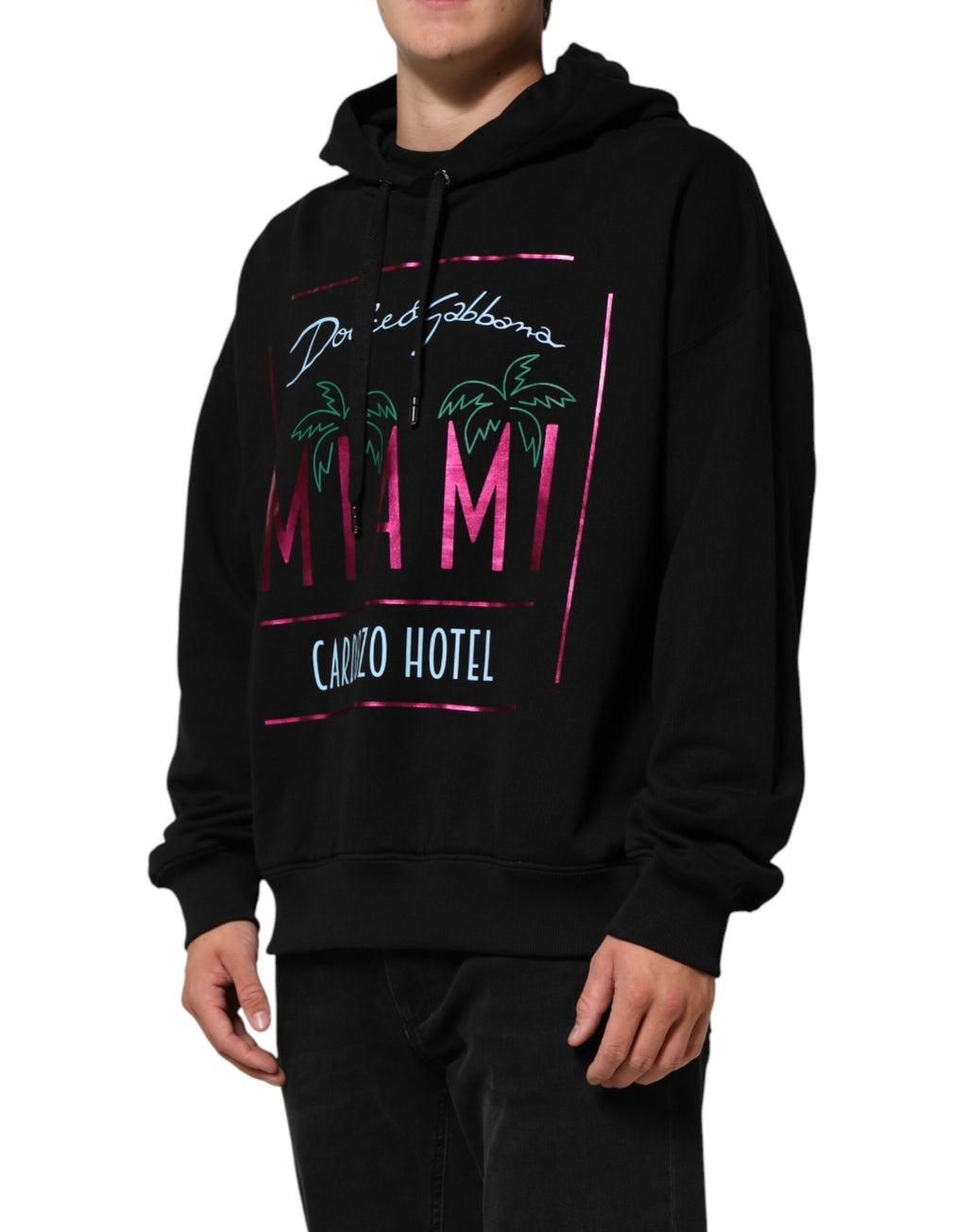Dolce & Gabbana Men's Black Printed Hoodie