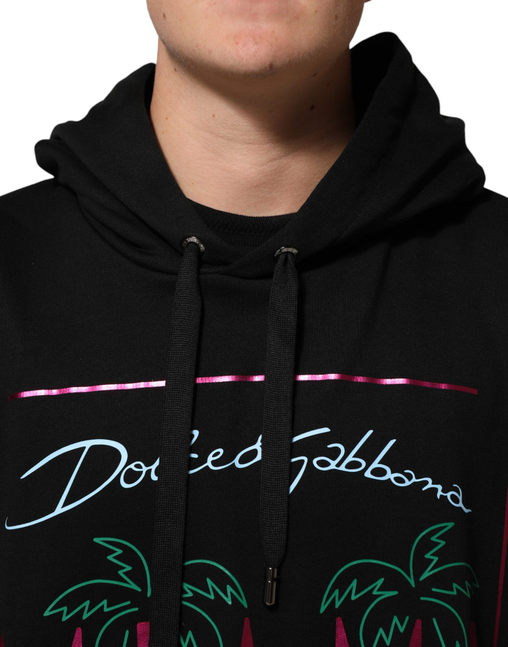 Dolce & Gabbana Men's Black Printed Hoodie