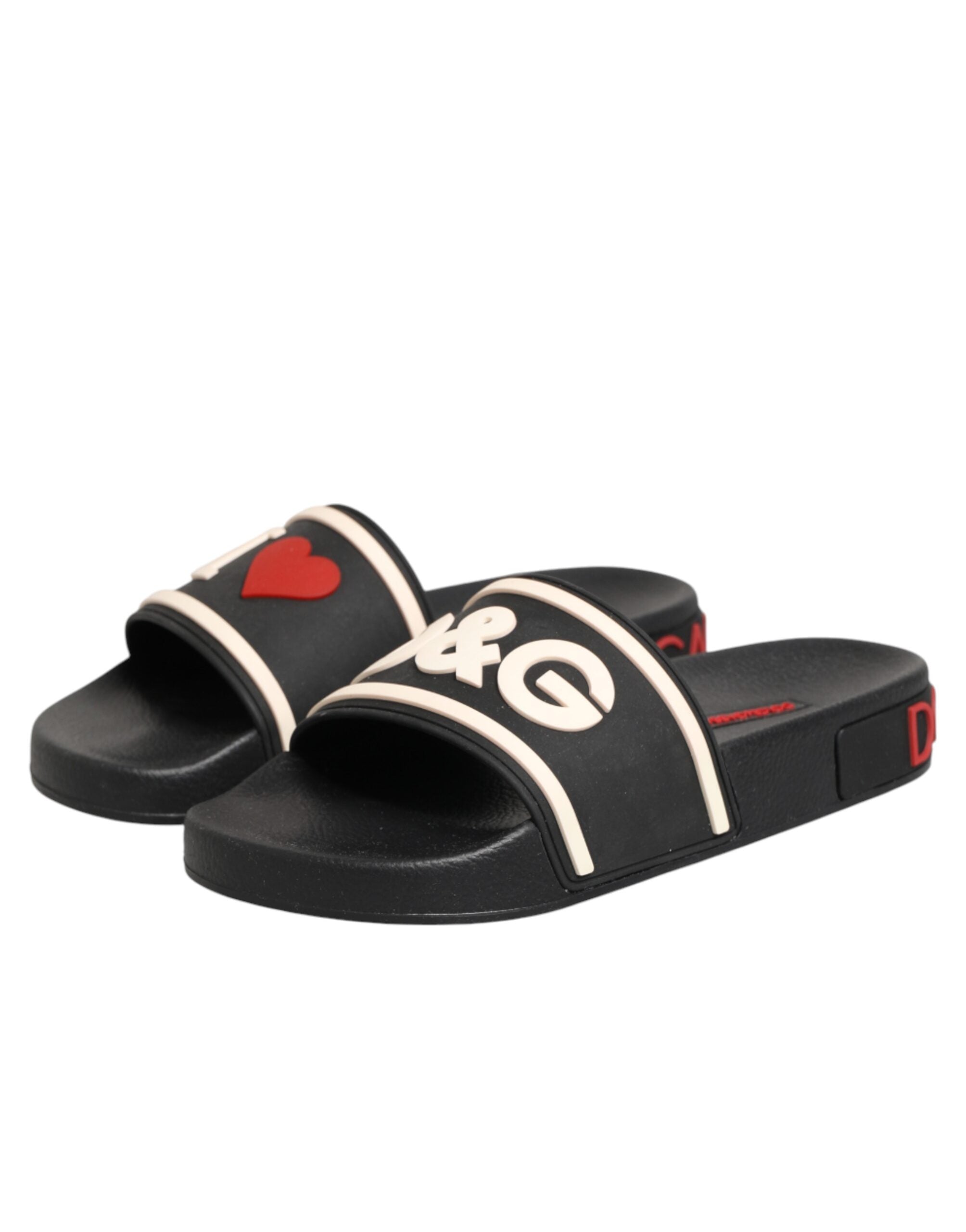 Dolce & Gabbana Schwarze Gummisandalen
