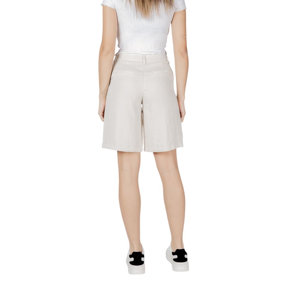 Vila Clothes Beige Viscose Shorts