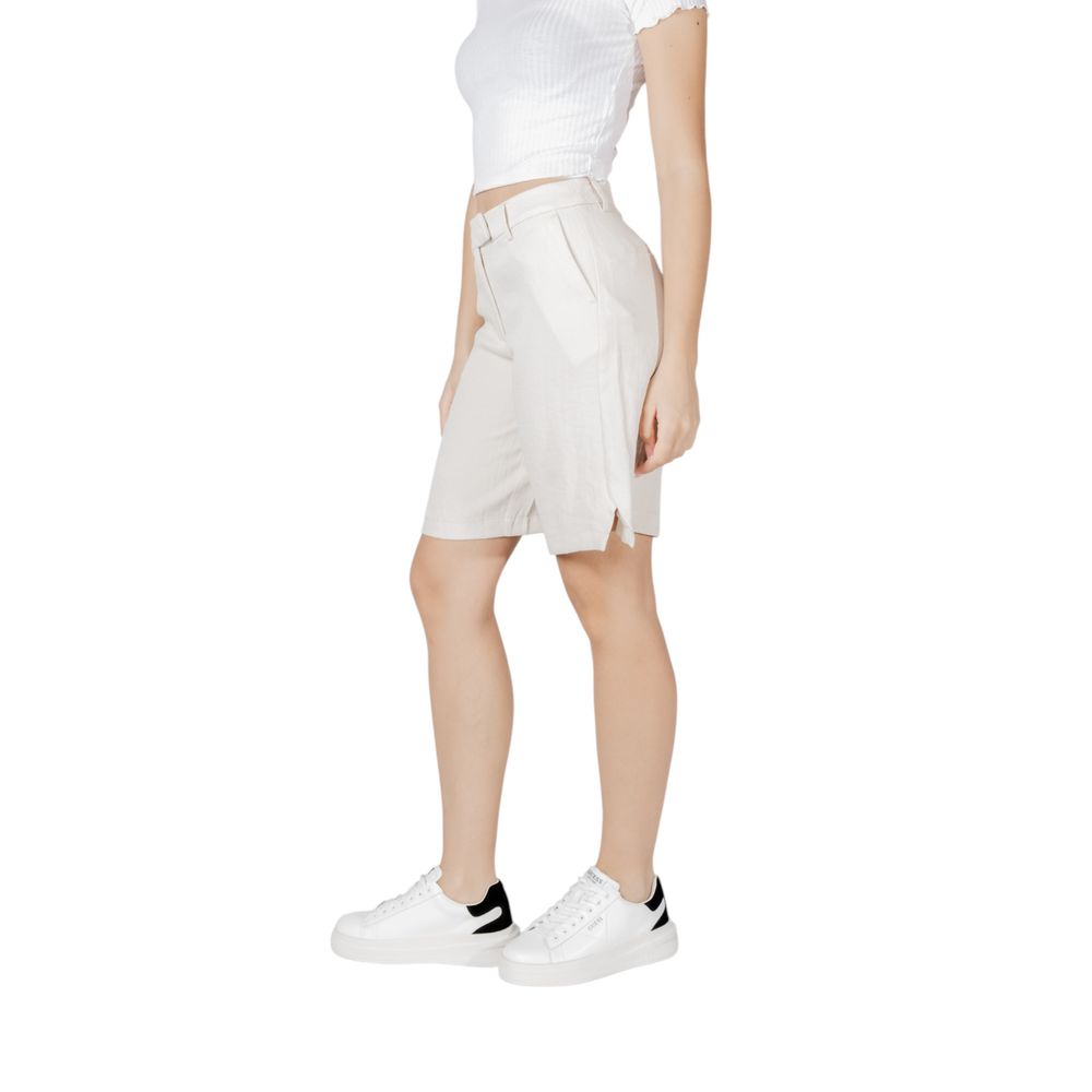 Vila Clothes Beige Viscose Shorts