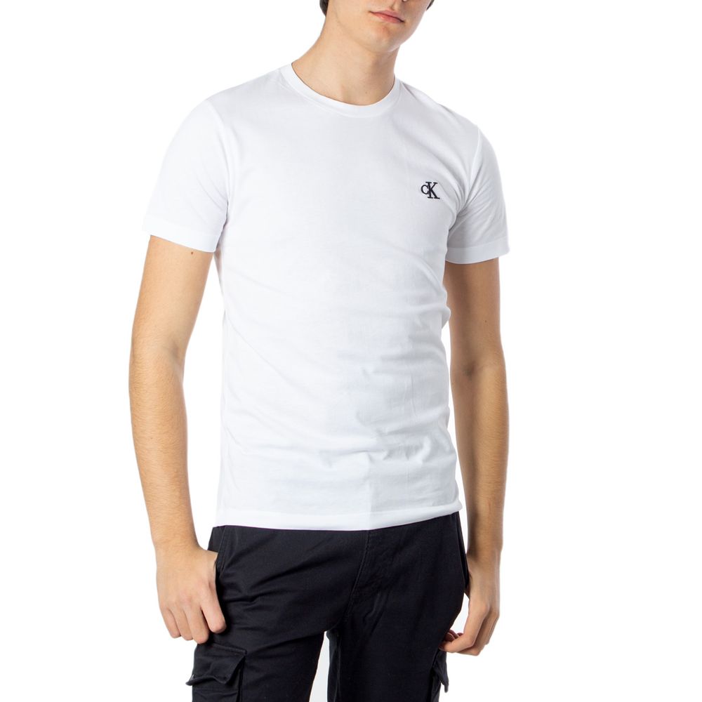 Calvin Klein Jeans Weißes Baumwoll-Oberteil