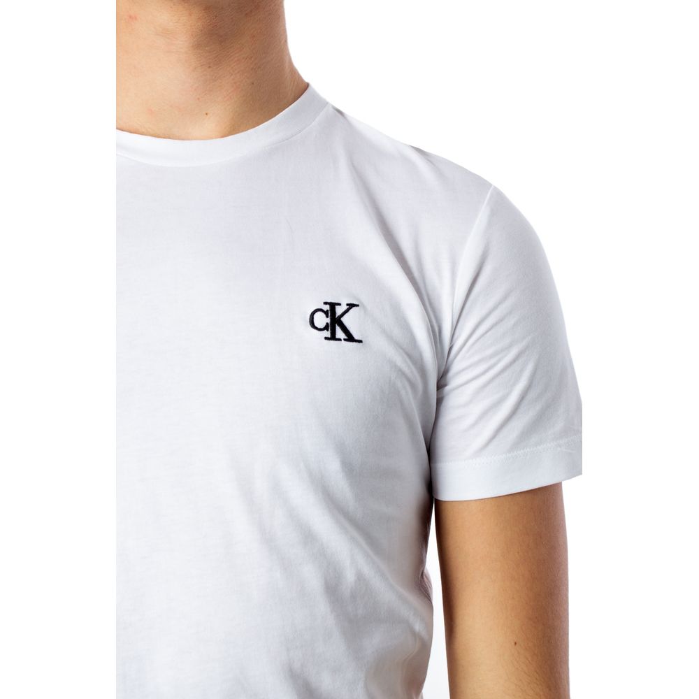 Calvin Klein Jeans Weißes Baumwoll-Oberteil