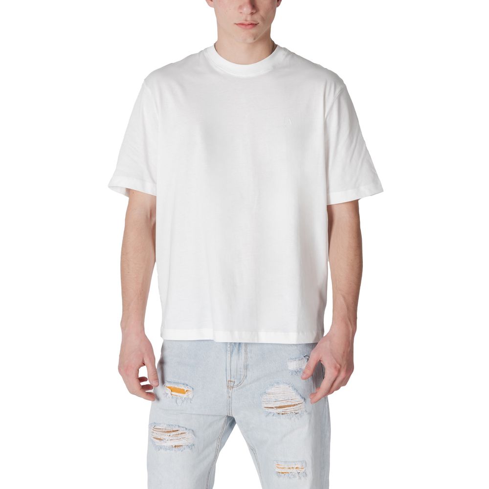 Armani Exchange Weißes Baumwoll-T-Shirt
