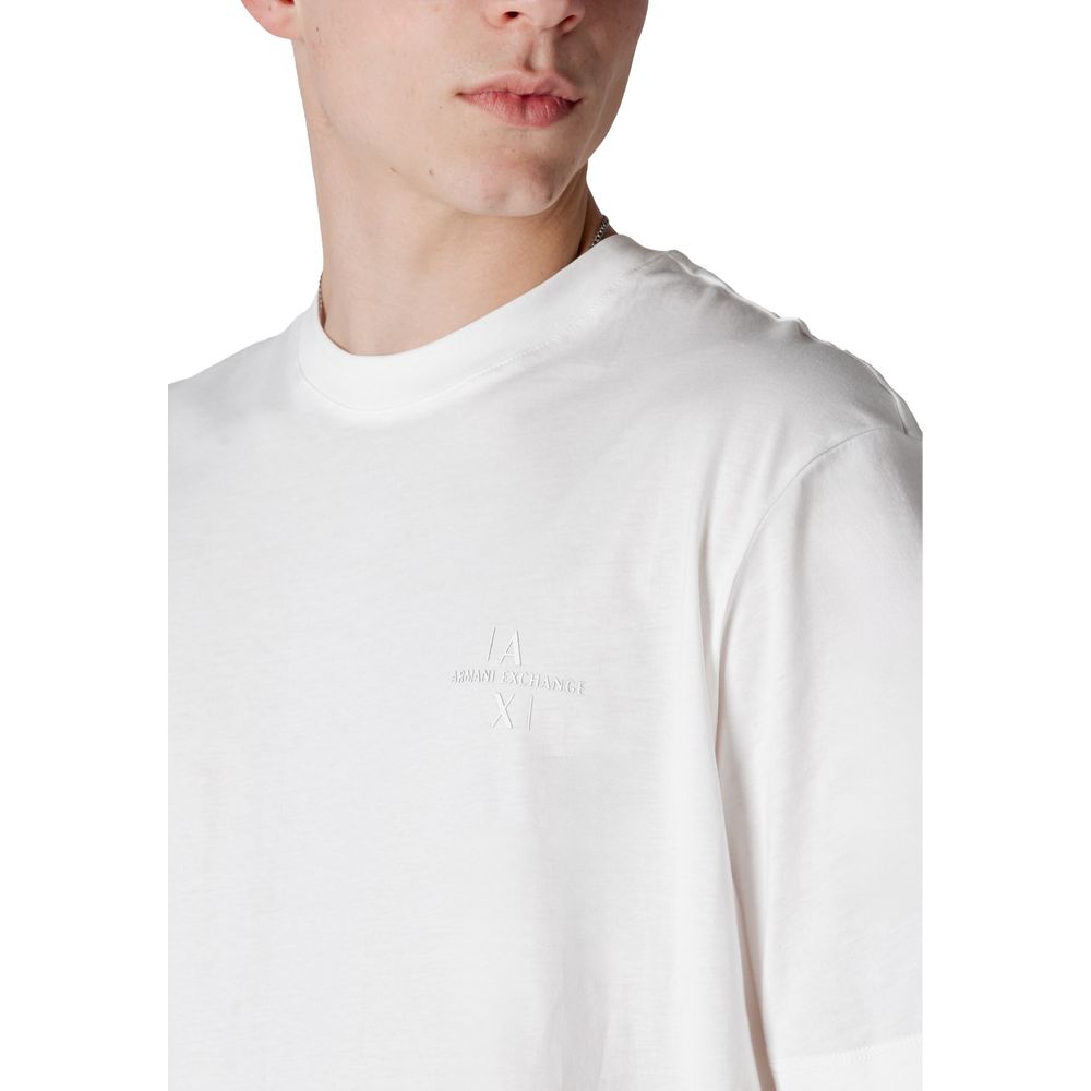 Armani Exchange Weißes Baumwoll-T-Shirt
