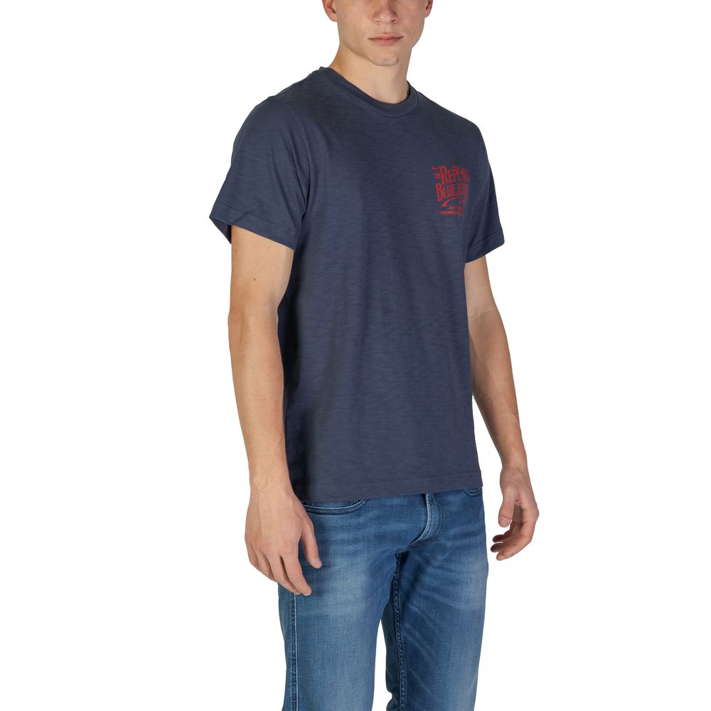 Replay Baumwoll-T-Shirt in Blau