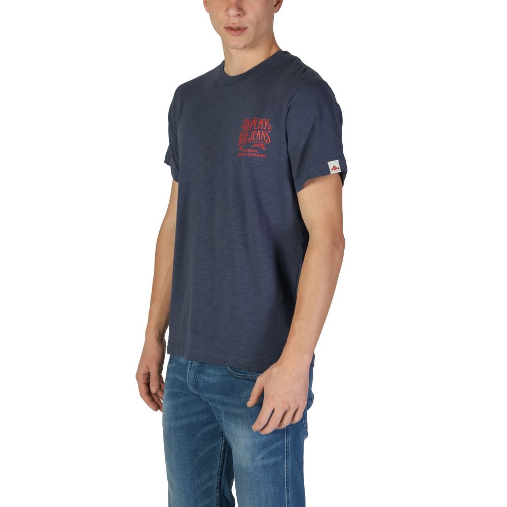 Replay Baumwoll-T-Shirt in Blau