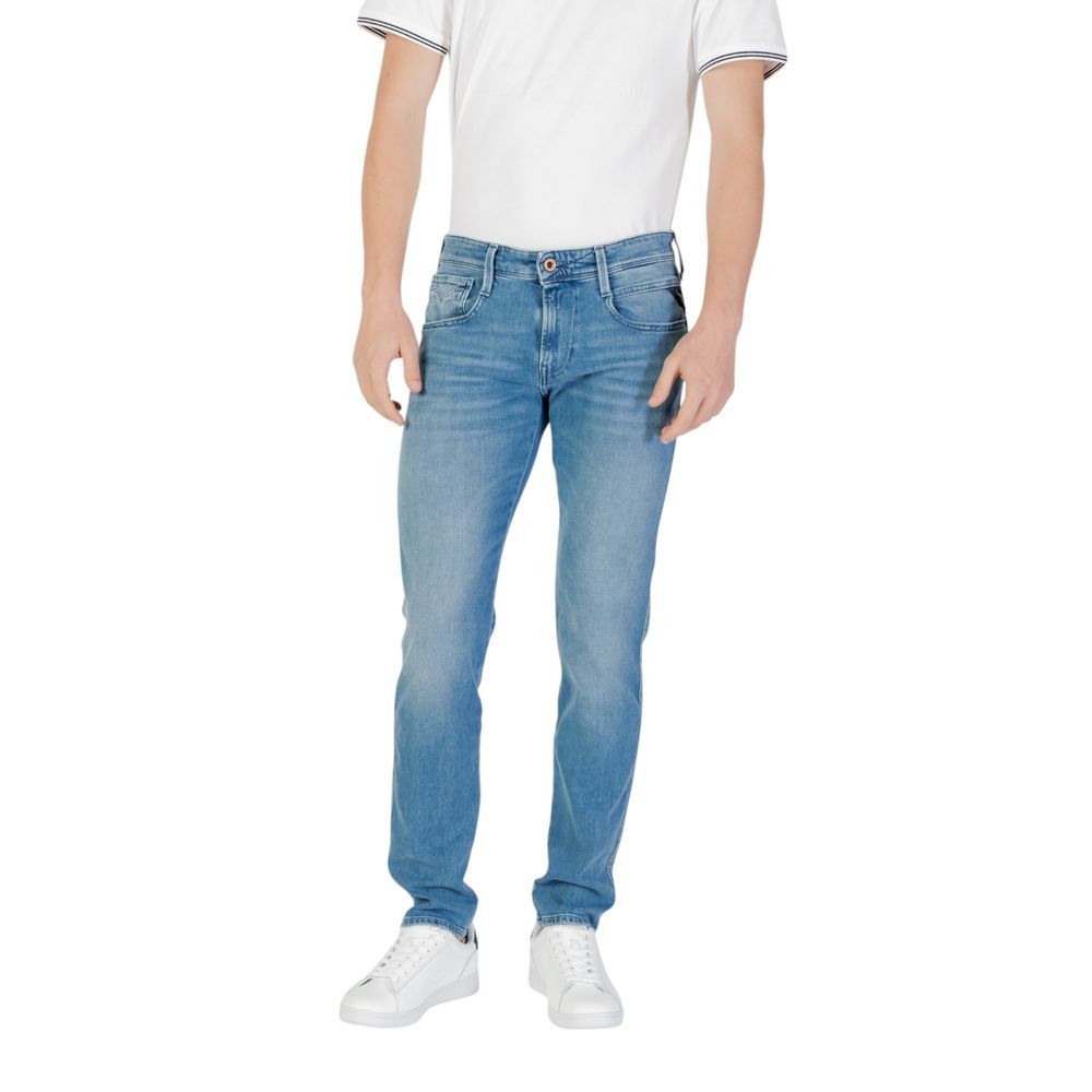 Replay Slim Fit Cotton Jeans in Blue