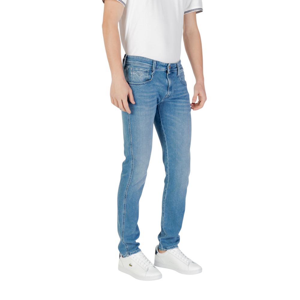 Replay Slim Fit Cotton Jeans in Blue