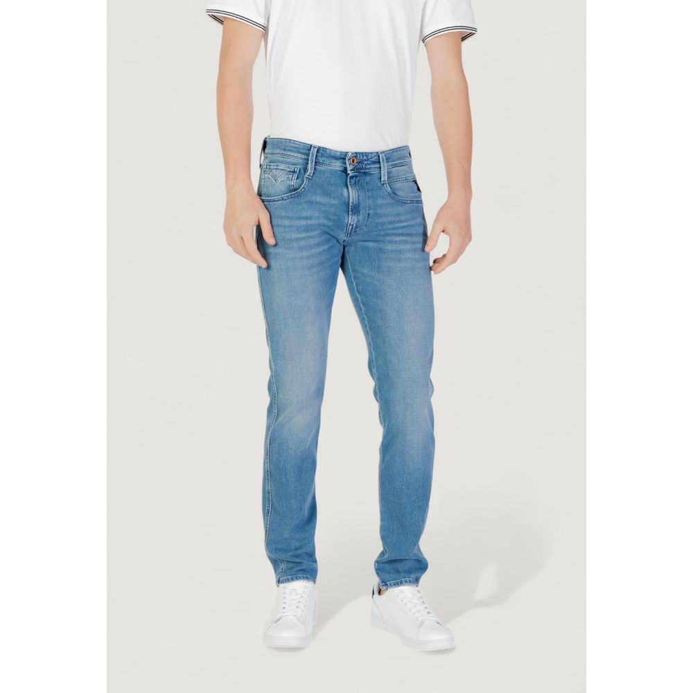 Replay Slim Fit Cotton Jeans in Blue