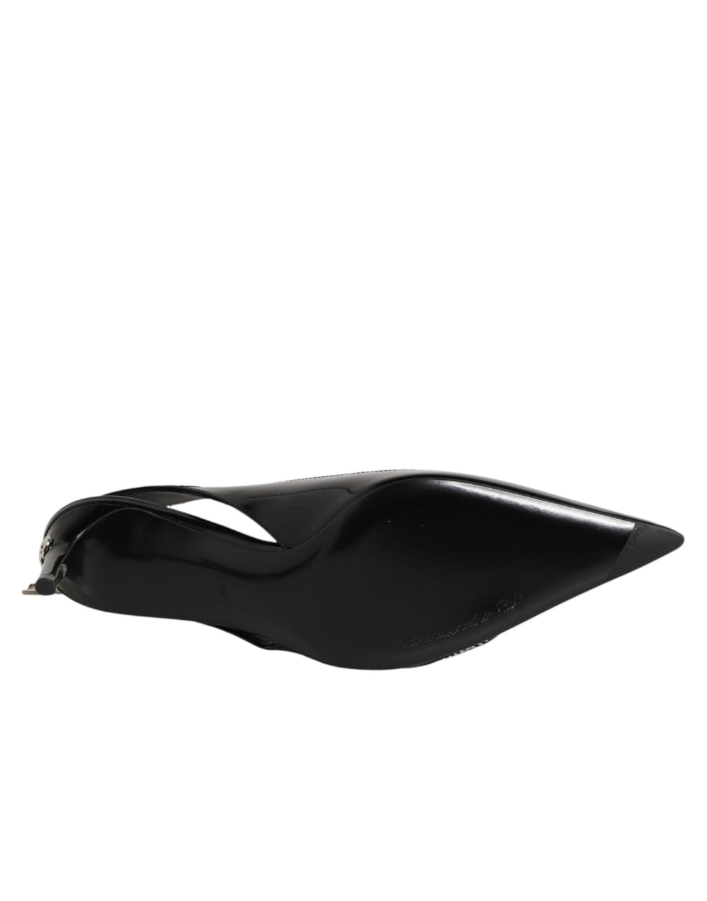 Dolce & Gabbana Schwarze Leder-Slingback-Pumps mit Reißverschluss
