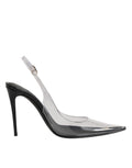 Dolce & Gabbana Schwarze Leder Slingback Pumps mit PVC-Details