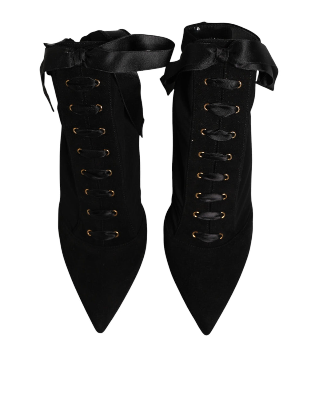 Dolce & Gabbana Schwarze Stiletto-High-Heels mit Schnürung