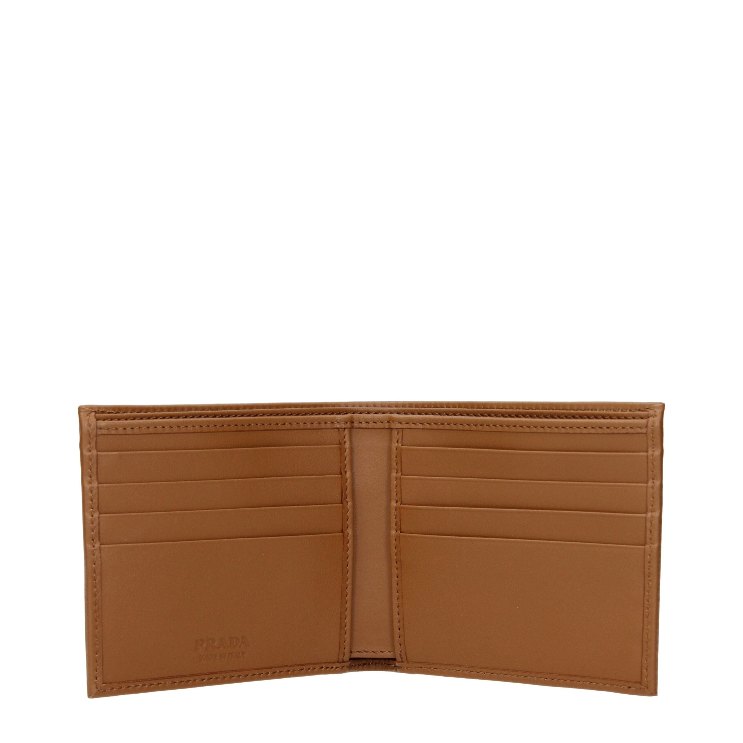 Prada Braune Stoffgeldbörse
