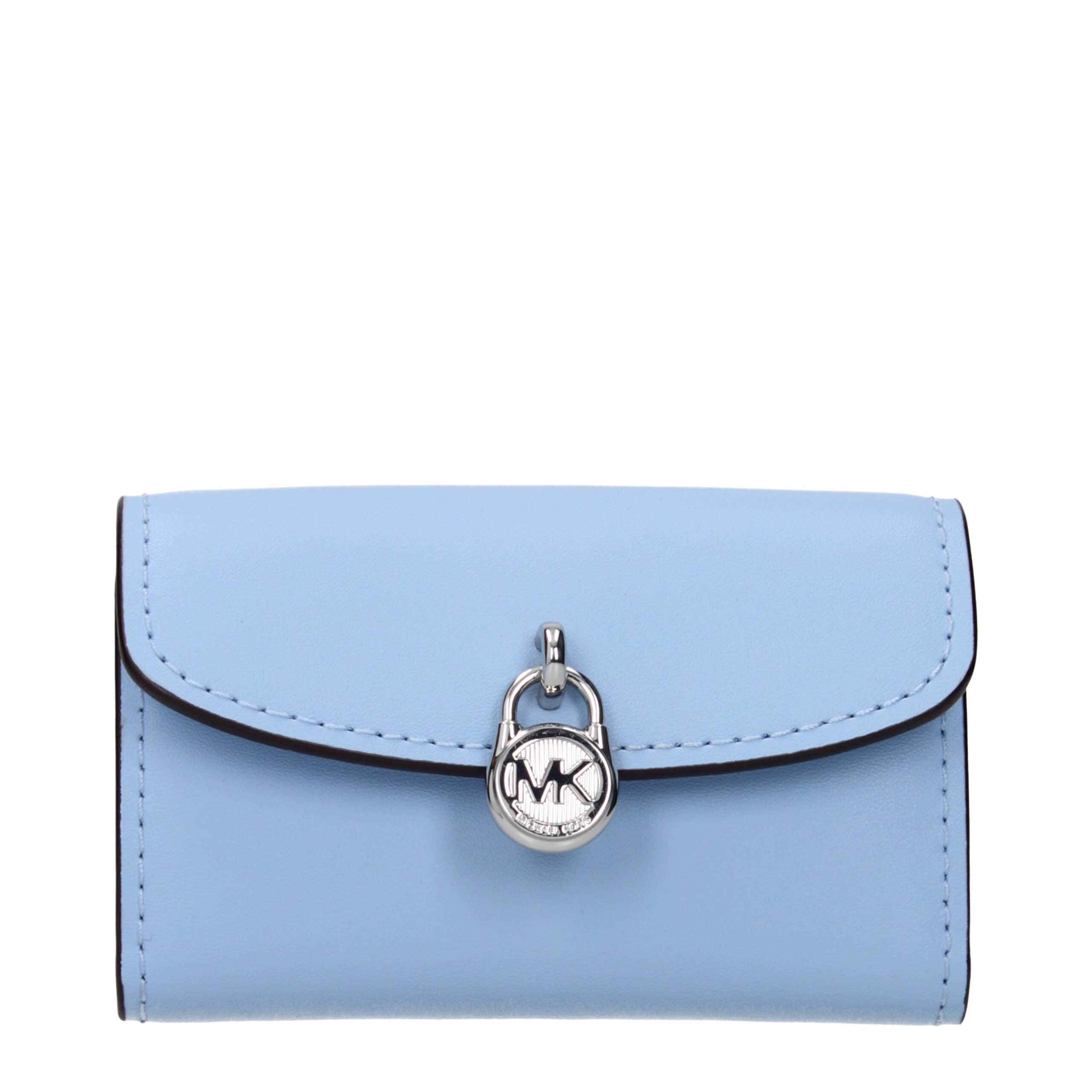 Michael Kors Hellblaues Lederportemonnaie