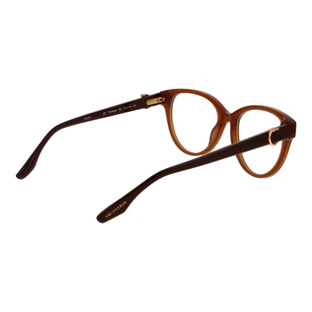 Trussardi Braune Brille aus Acetat (Gestell)