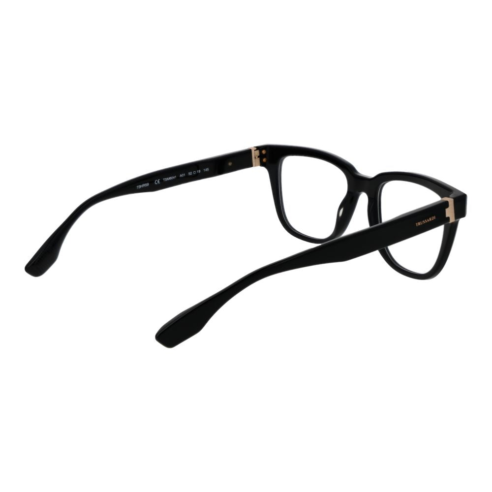 Trussardi Black Acetate Eyeglass Frames