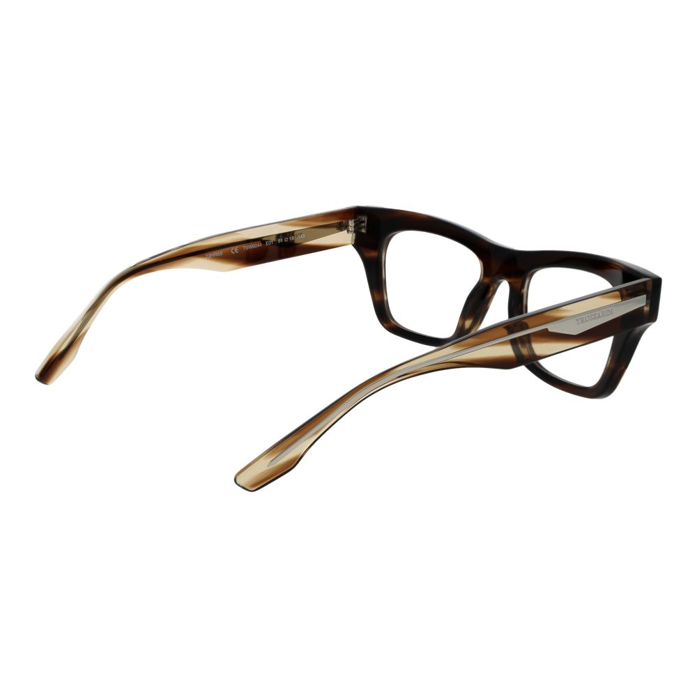 Trussardi Braune Brille aus Acetat (Gestell)