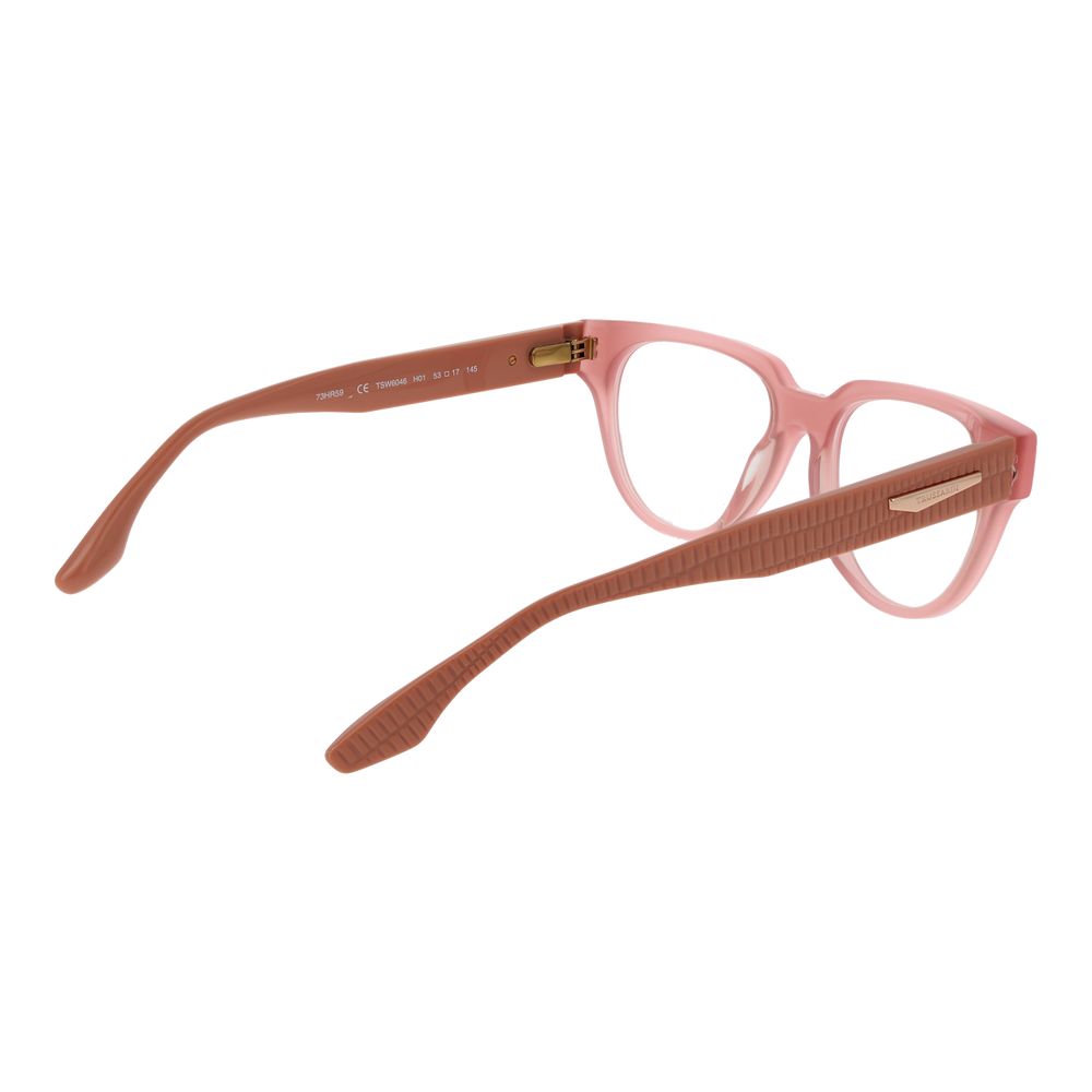 Trussardi Brille aus rosa Acetat (Gestell)