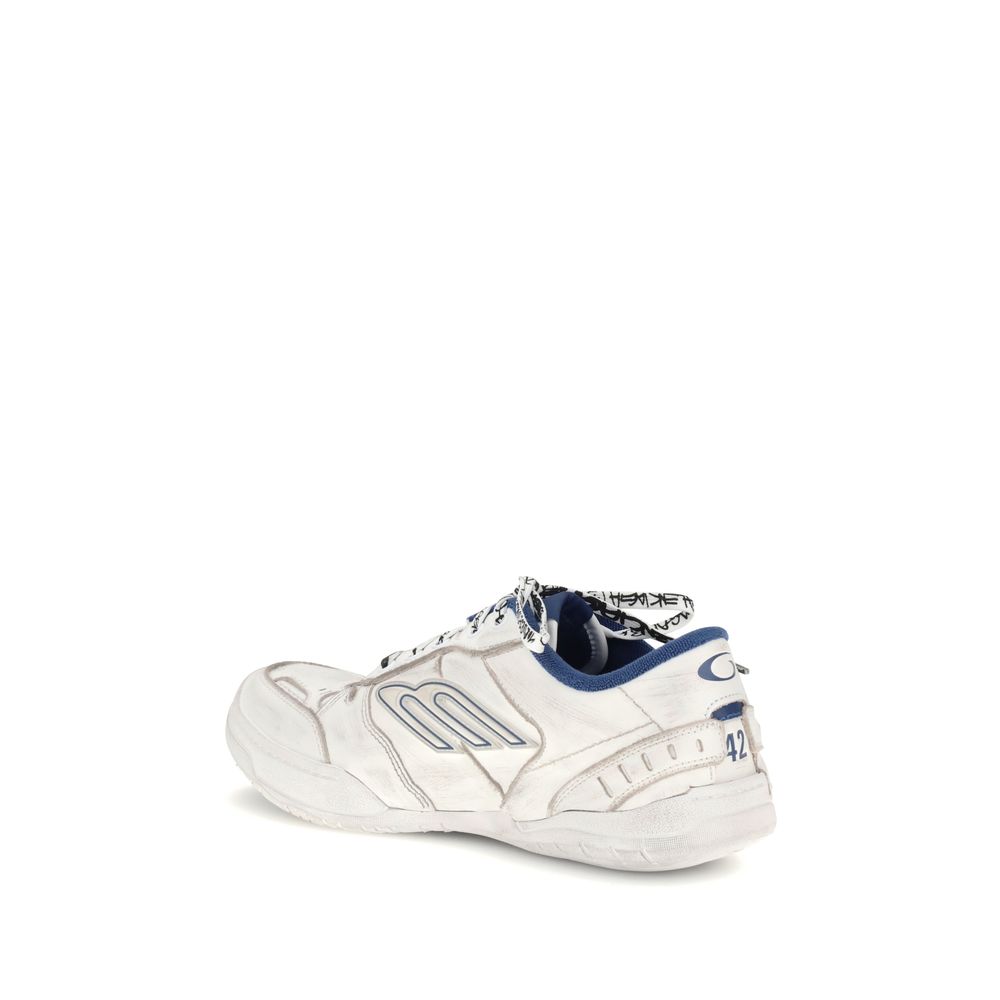 Balenciaga Graue Leder-Sneaker im Athletic-Look