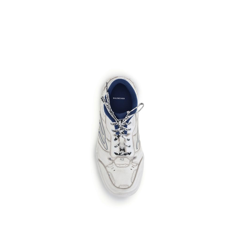 Balenciaga Graue Leder-Sneaker im Athletic-Look