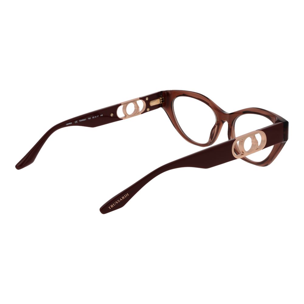 Trussardi Braune Brille aus Acetat (Gestell)