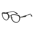 Trussardi Brille aus schwarzem Metall & Kunststoff (Gestell)