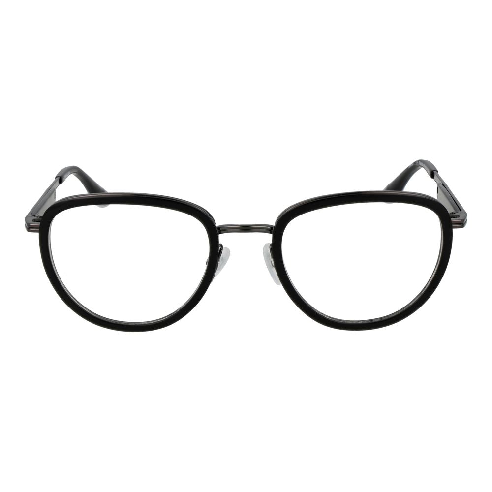 Trussardi Brille aus schwarzem Metall & Kunststoff (Gestell)