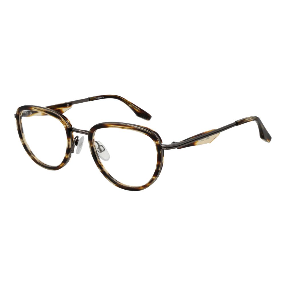 Trussardi Eyeglass Frame in Brown Metal and Plastic