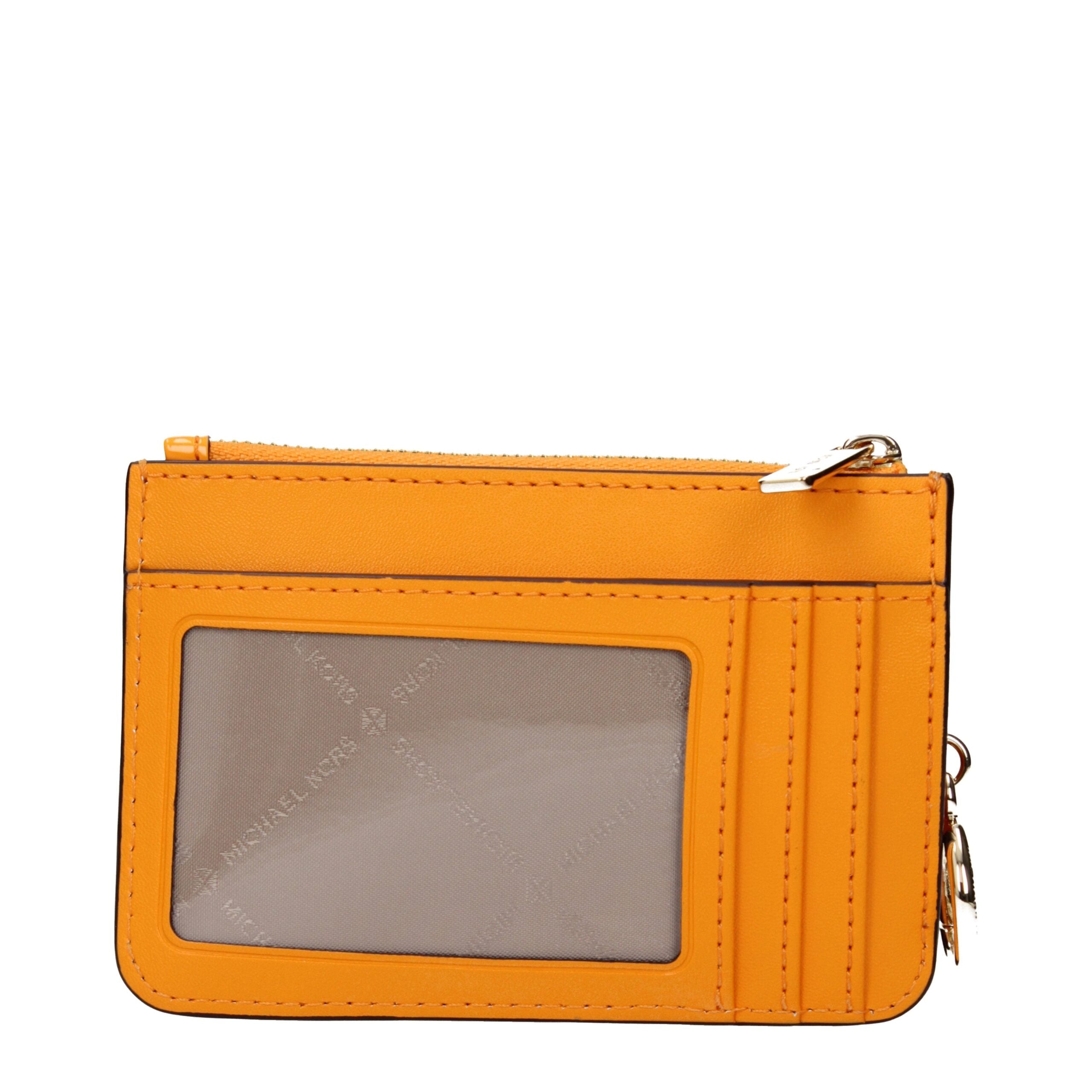 Michael Kors Orange-farbenes Lederportemonnaie