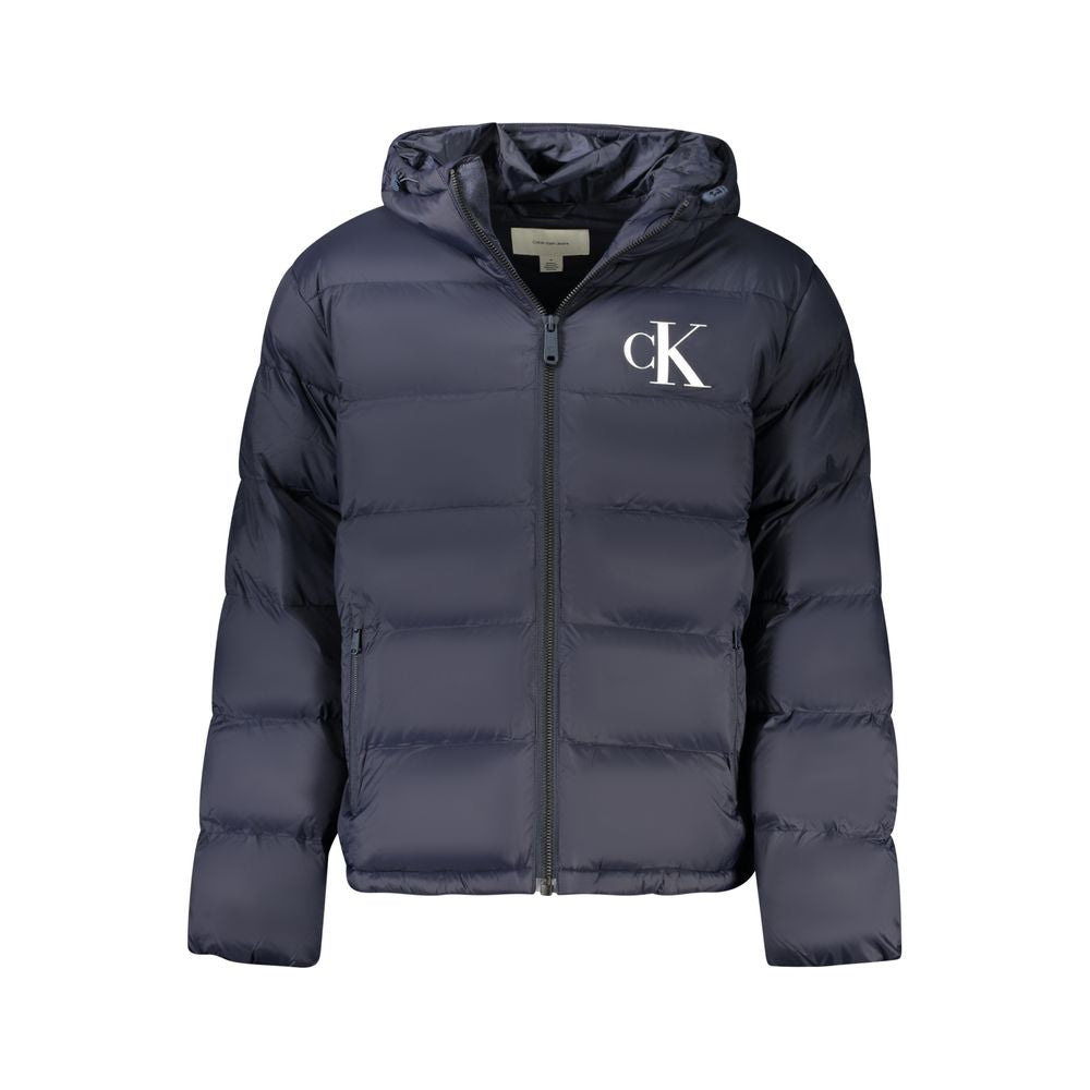 Calvin Klein Blaues Polyamid-Jackett & Mantel