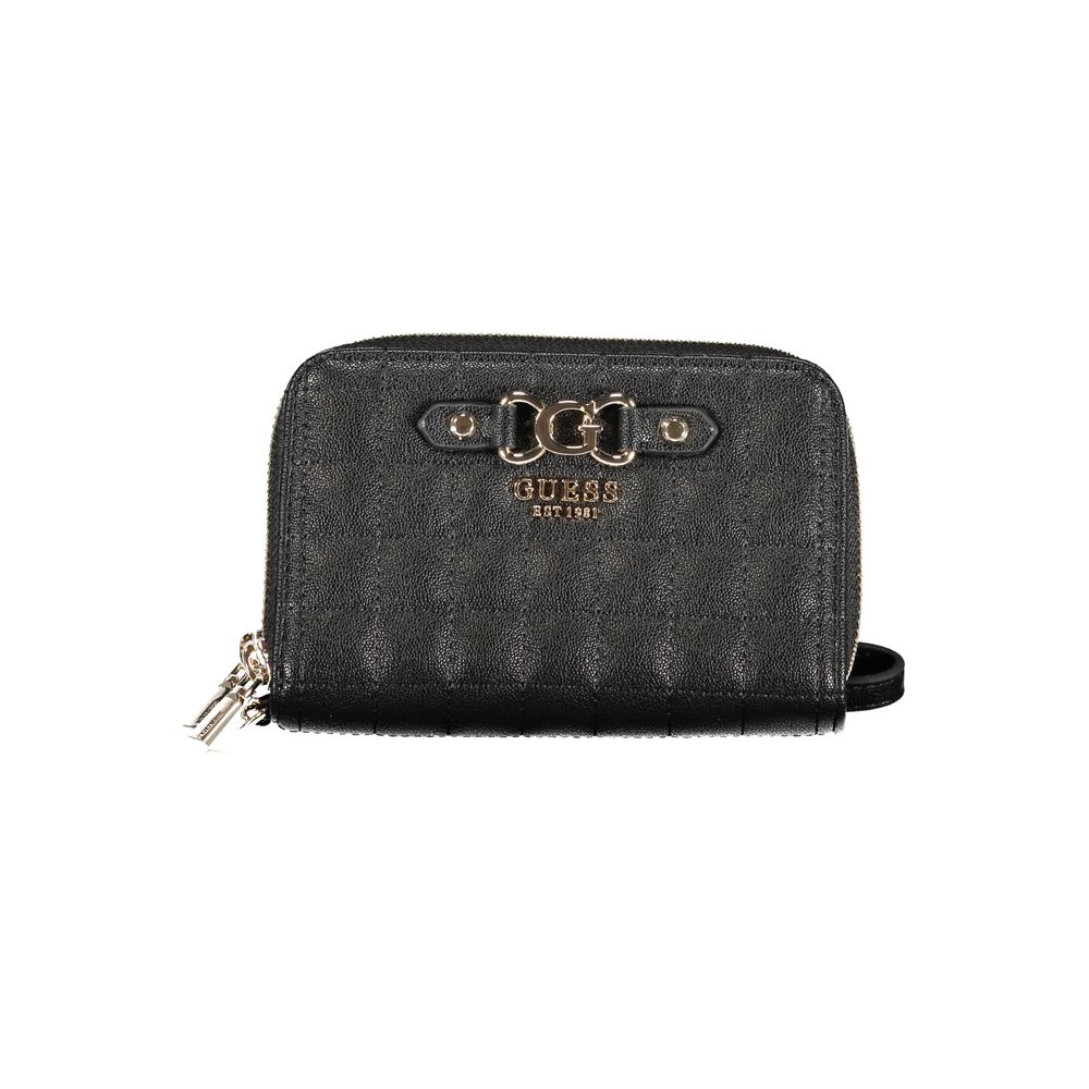 Guess Jeans Schwarze Geldbörse aus Polyurethan für Damen