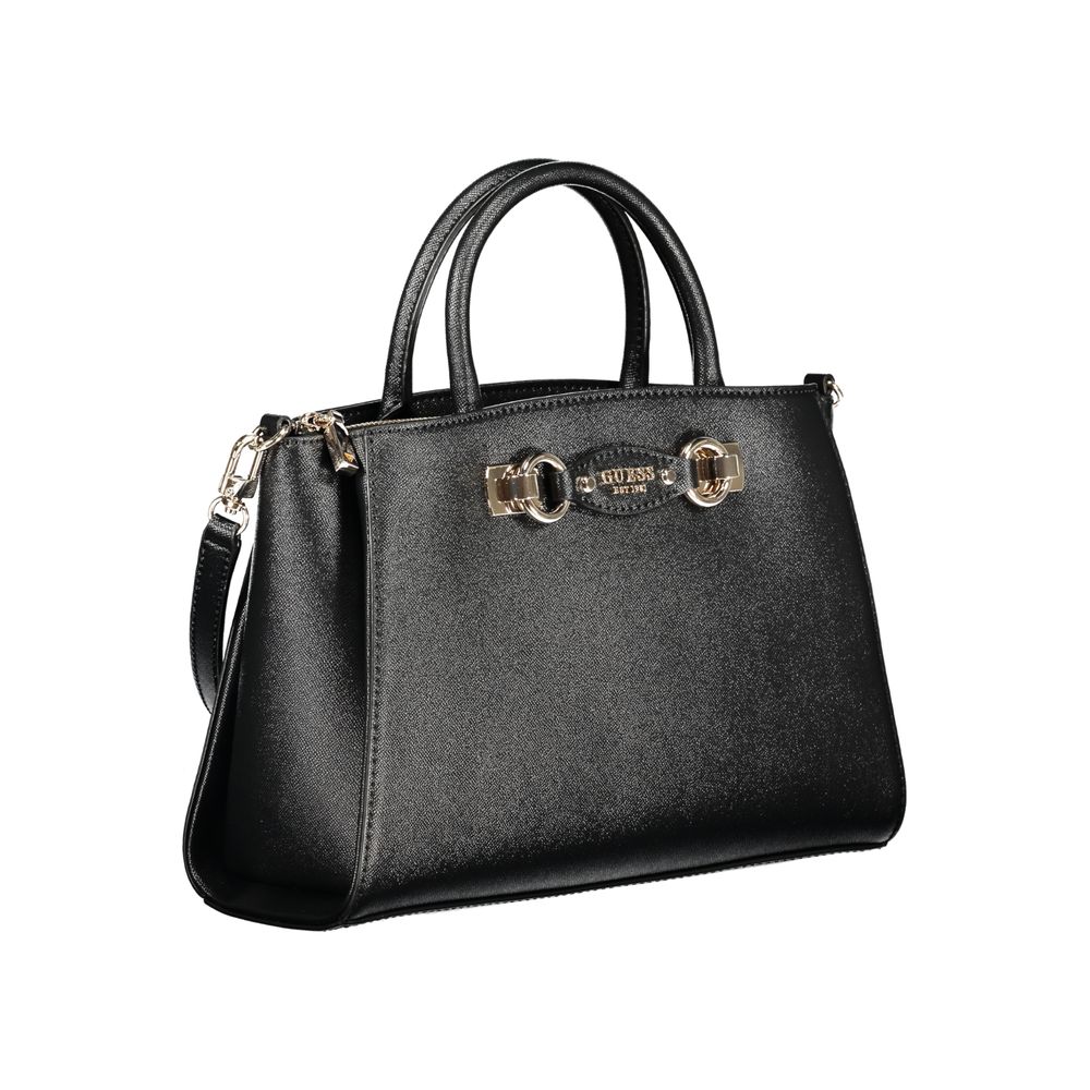 Guess Jeans Handtasche aus schwarzem Polyethylen