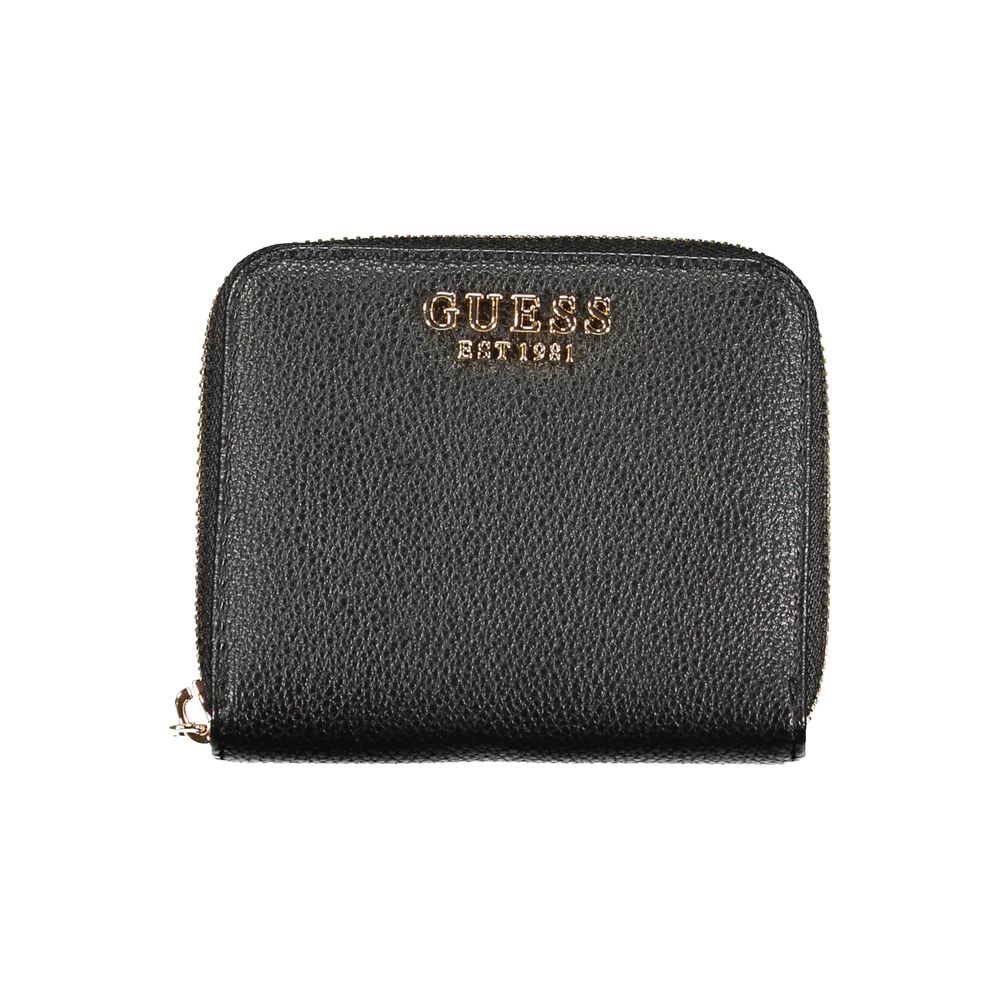 Guess Jeans Schwarzes Polyethylen-Portemonnaie