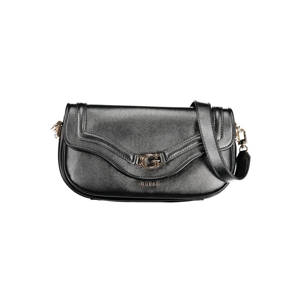 Guess Jeans Schwarze Damen-Handtasche aus Polyurethan